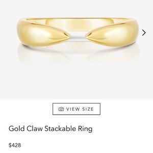 Ring Concierge gold claw stackable ring yellow gold size 6. New!